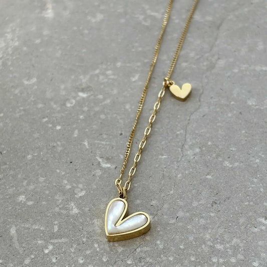 Pearlescent Heart Necklace