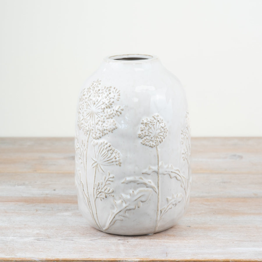 Embossed Flower Vase