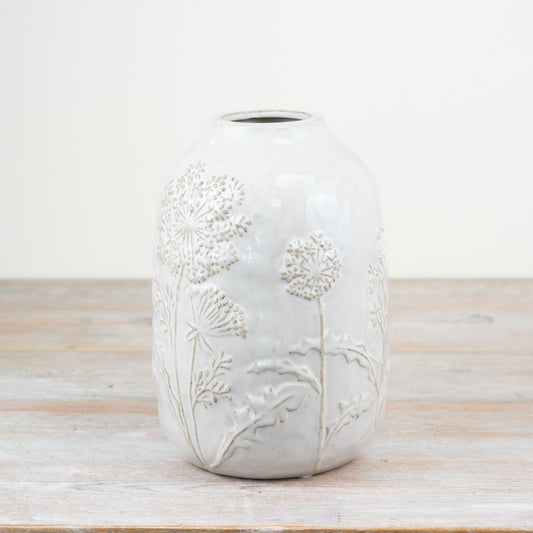 Embossed Flower Vase