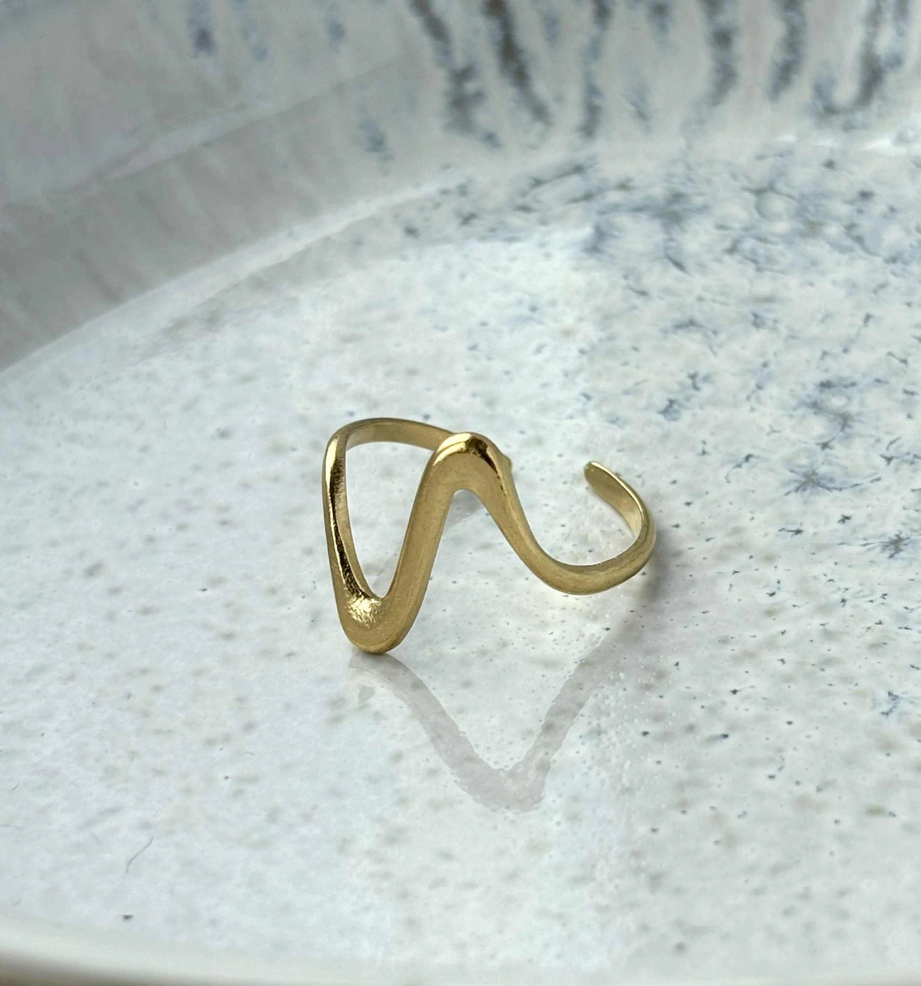 Sound Wave Open Ring