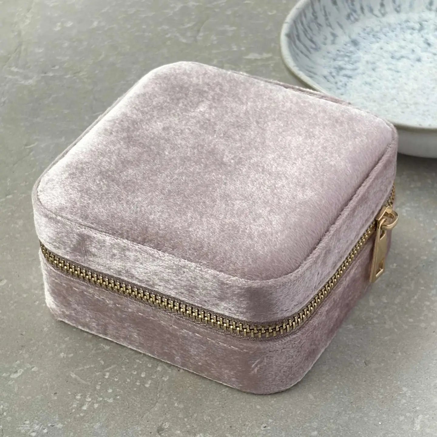 Square Jewellery Storage Box Pink