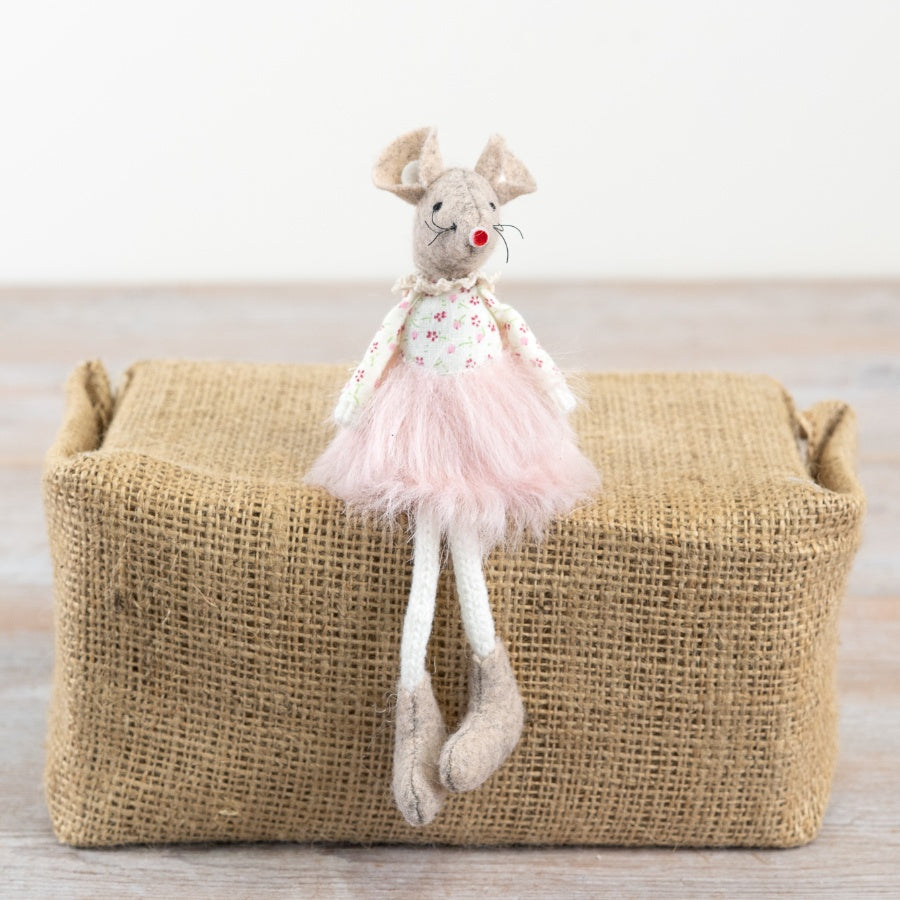 Sitting Mouse With Pink Tutu