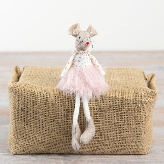 Sitting Mouse With Pink Tutu