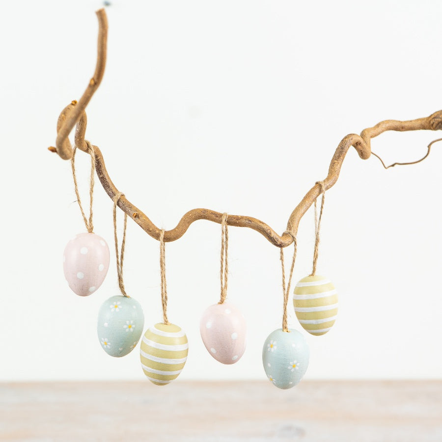 Pastel Wooden Eggs