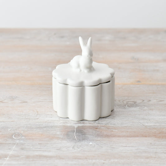 White Ceramic Storage Pot