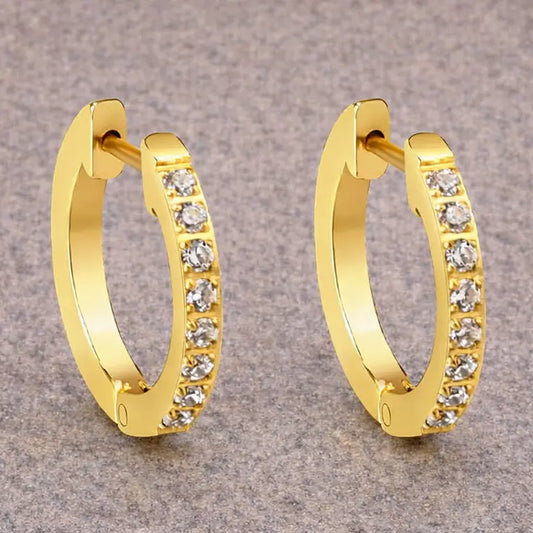 Zirconia Huggies Gold