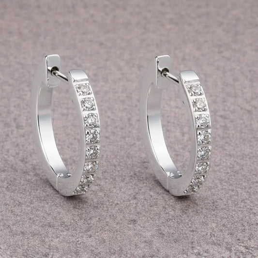 Zirconia Huggies Silver