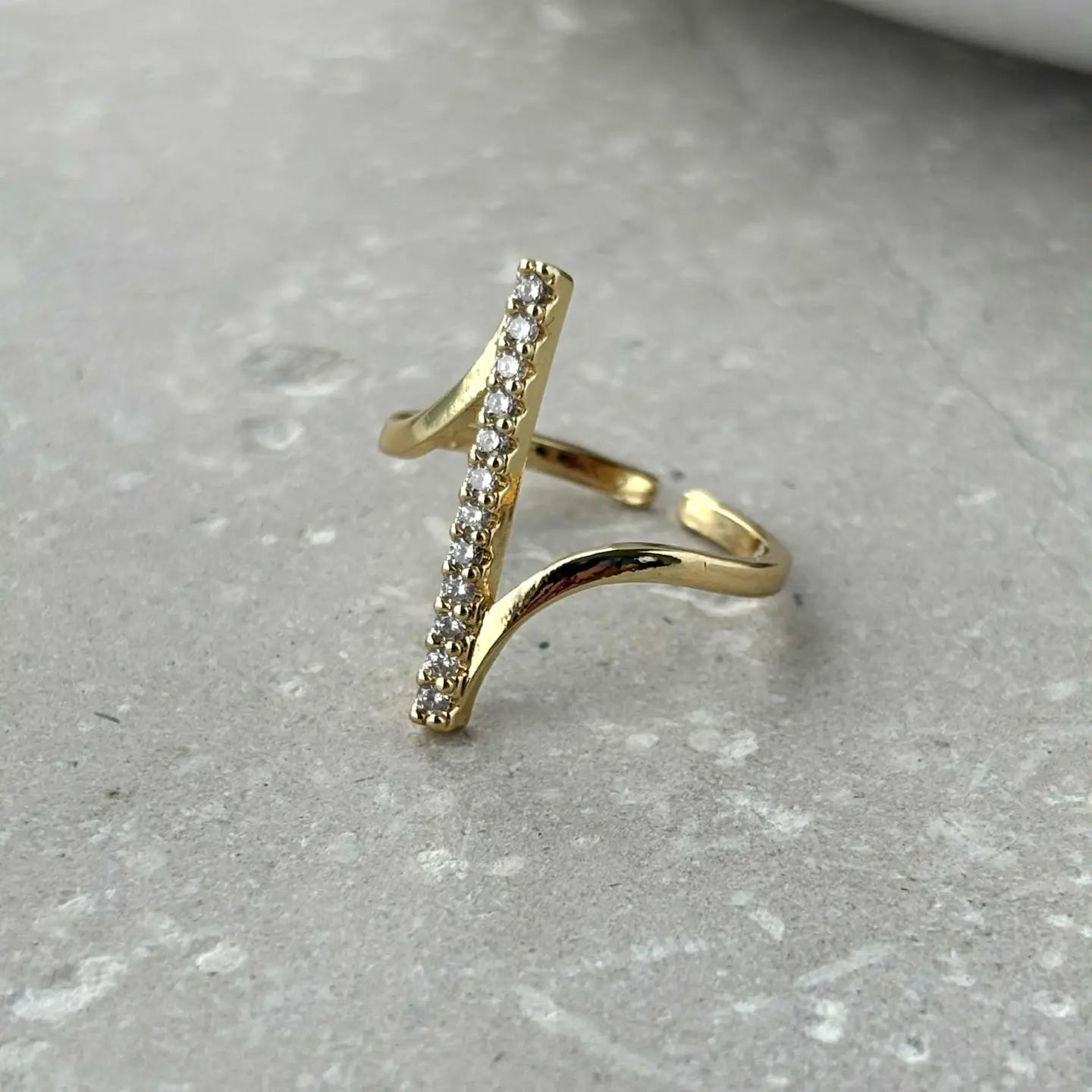 Zirconia Line Open Ring