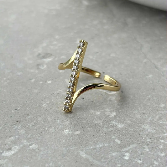 Zirconia Line Open Ring