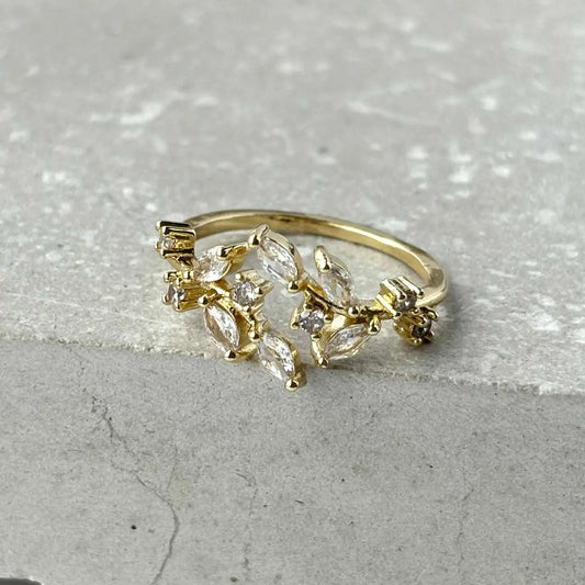 Zirconia Vine Open Ring