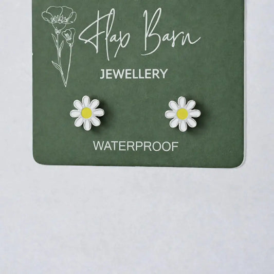 Enamel Flower Stud Earrings