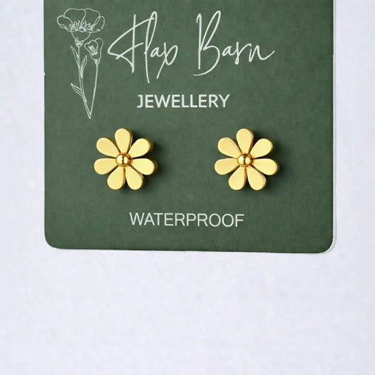 Gold Flower Studs