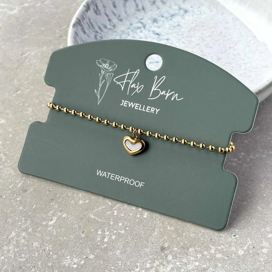 Pearlescent Heart Bracelet