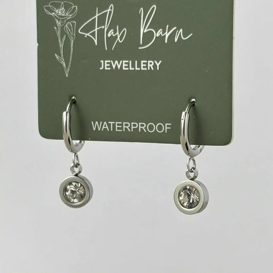 Round Zirconia Huggies