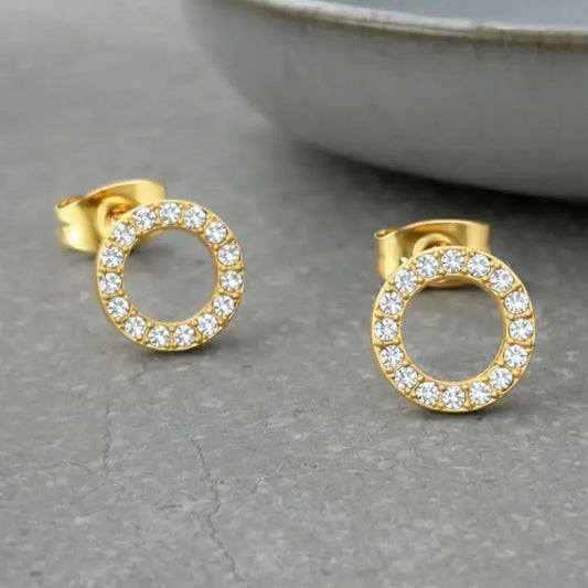 Zirconia Circle Studs