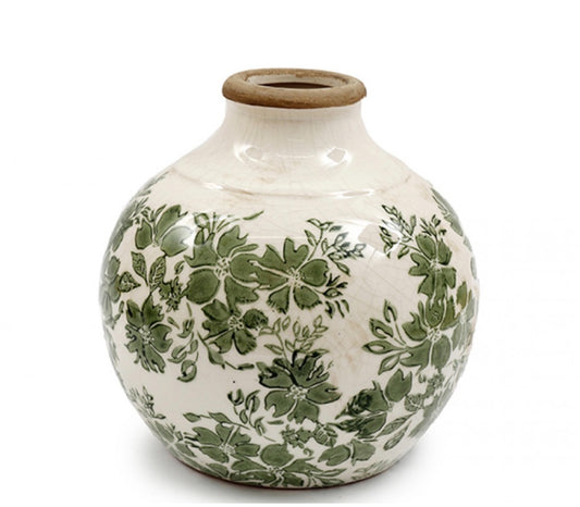 Green Floral Vase