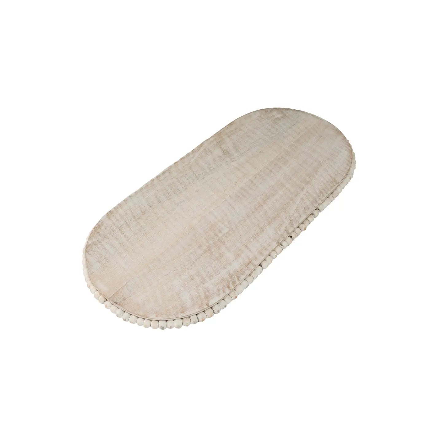 Oval Whitewashed Tray