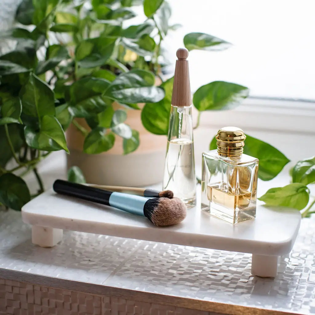 Marble Footed Tray