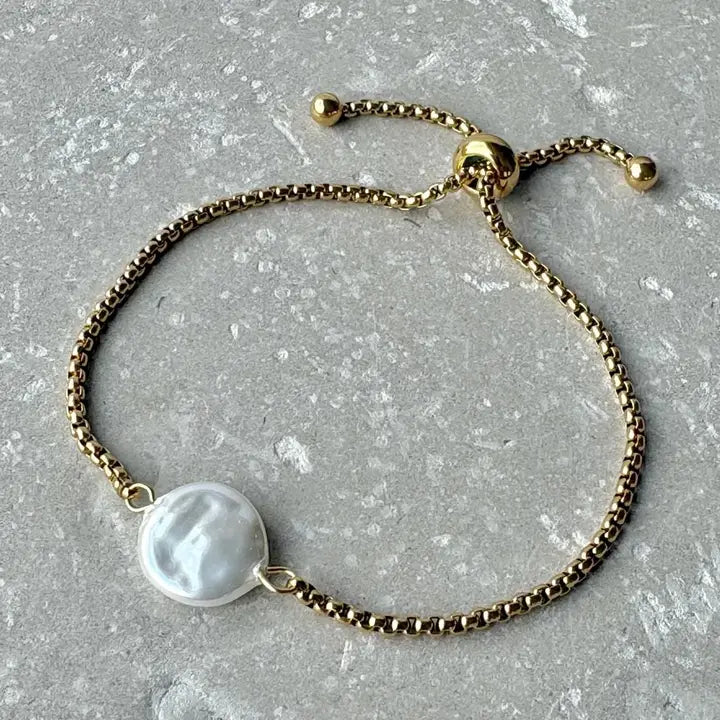 Pearl Disc Bracelet
