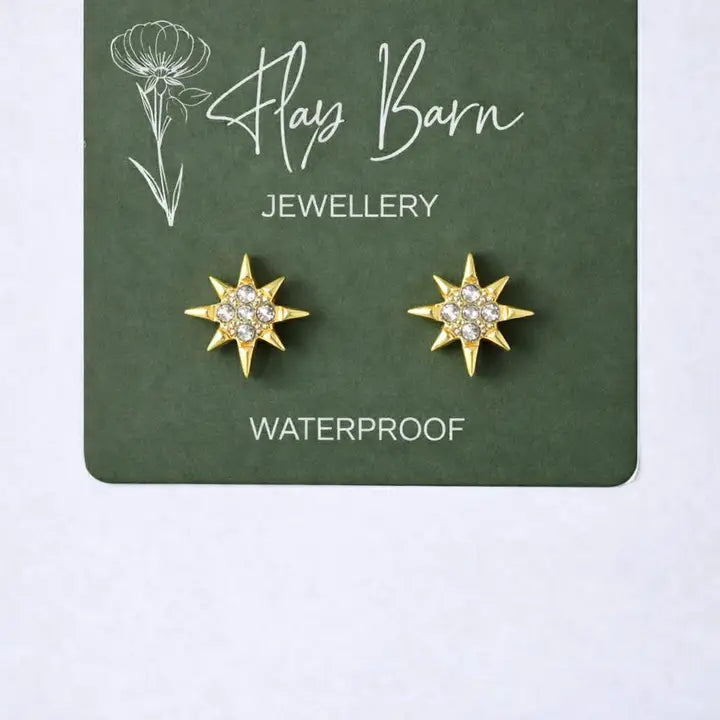 Starburst Gold Studs