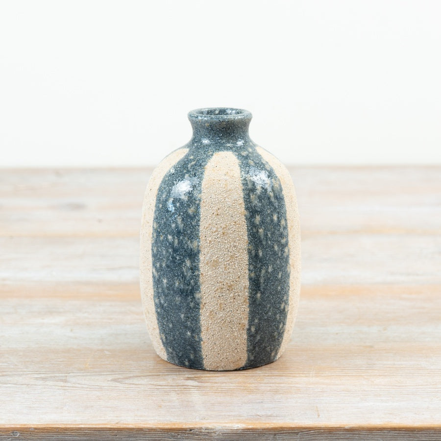 Blue Striped Vase