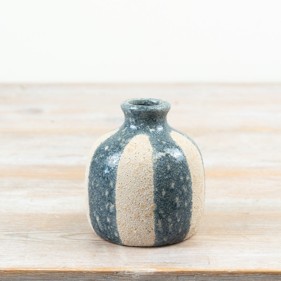 Blue Striped Vase