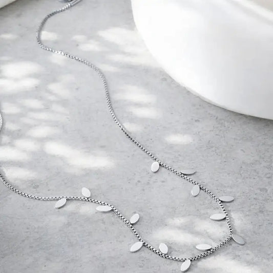 Leaf Necklace Silver
