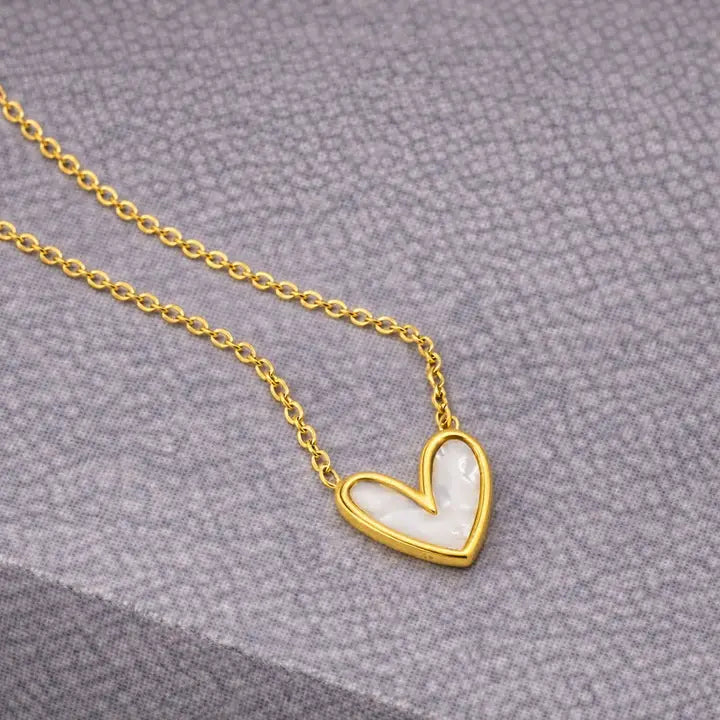 Pearlescent Heart Necklace