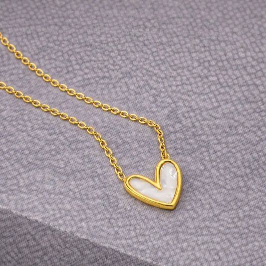 Pearlescent Heart Necklace