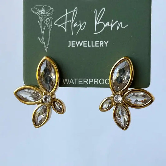 Pearl Zirconia Studs