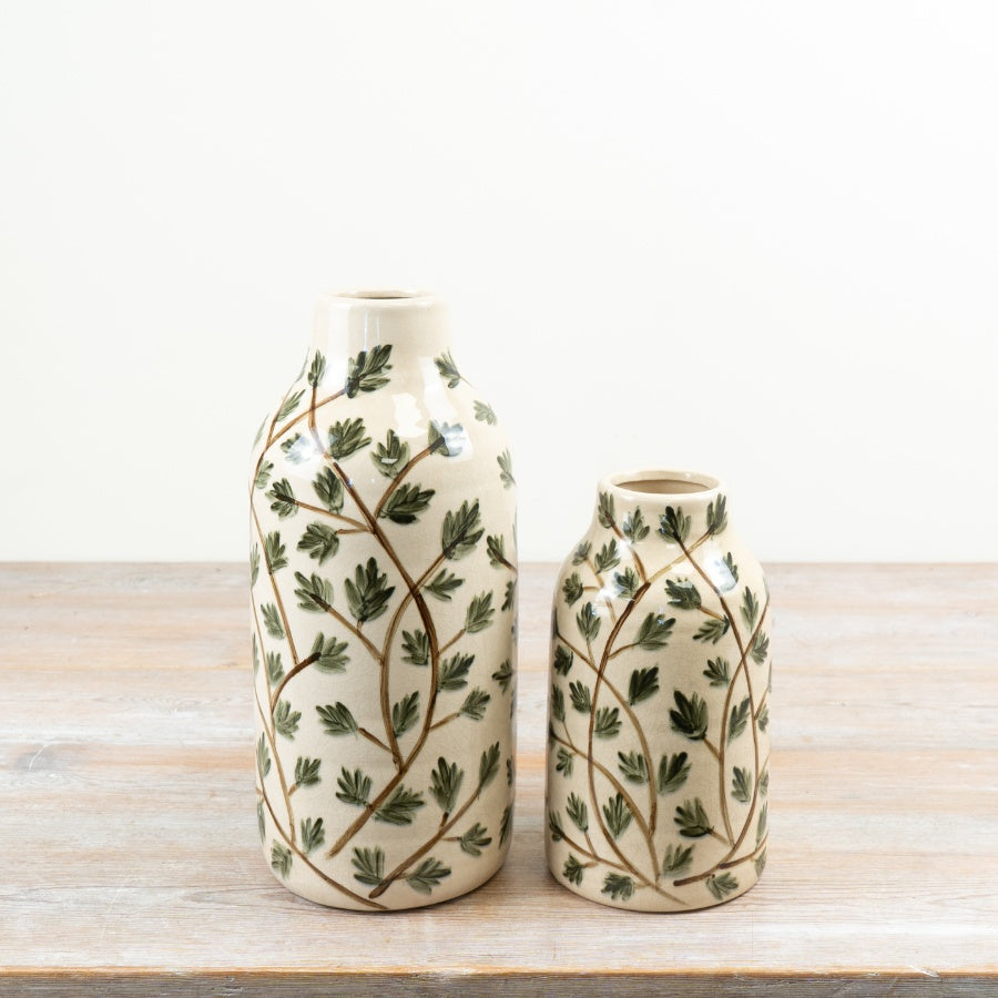 Green Foliage Vase