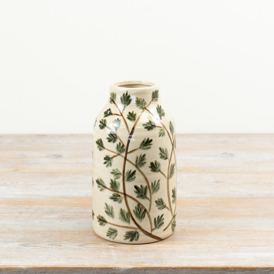 Green Foliage Vase