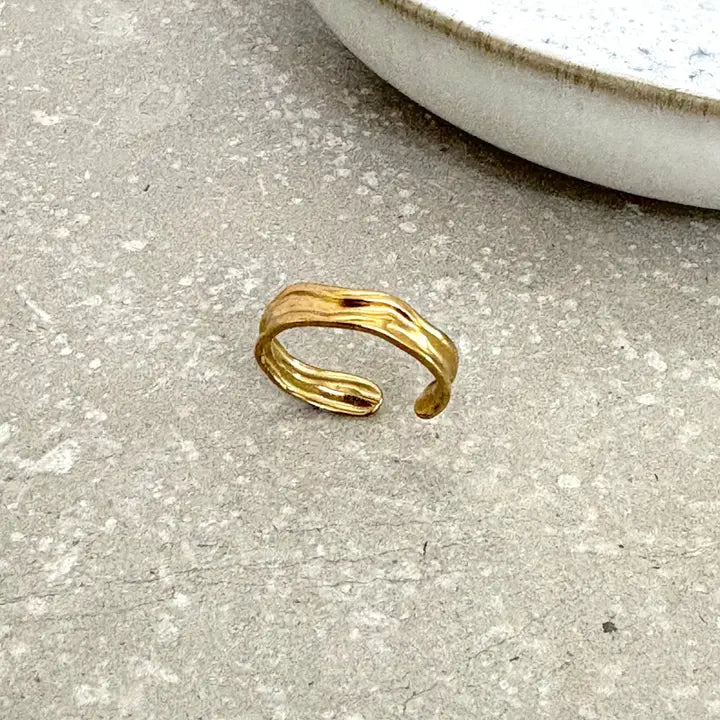 Wave Open Ring Gold