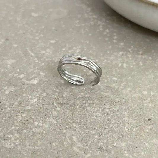 Wave Open Ring Silver
