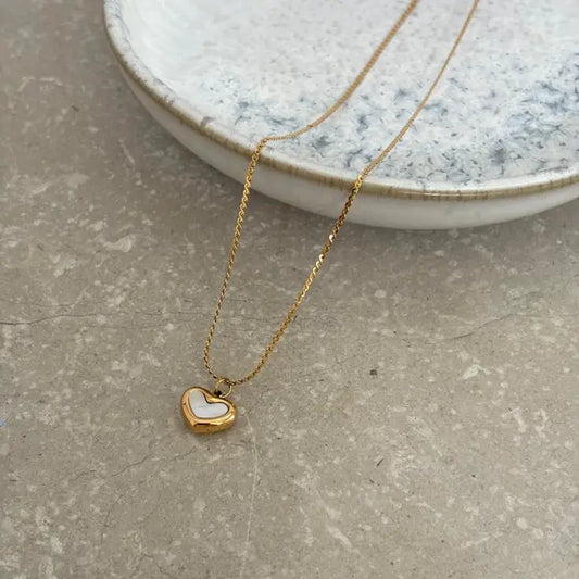 Pearlescent Heart Necklace