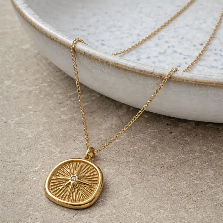 Wax Seal Starburst Necklace