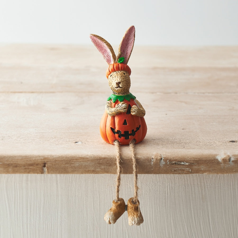 Jasper Rabbit Pumpkin Shelf Sitter