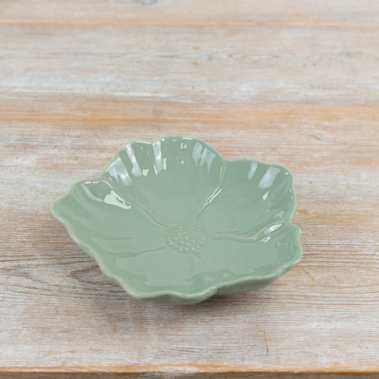 Sage Green Flower Dish