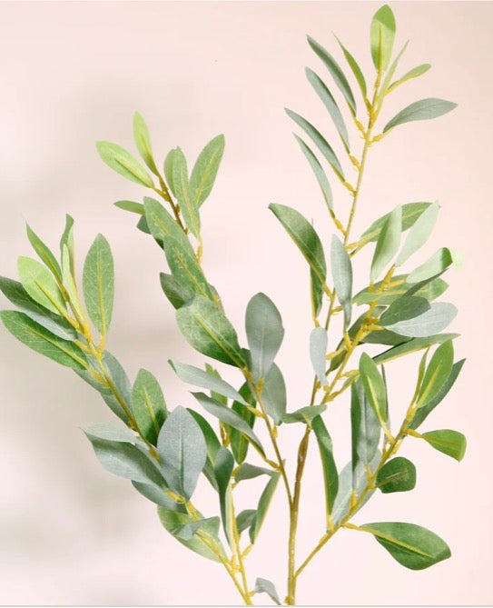Silk Nobel Leaf Spray Natural Green