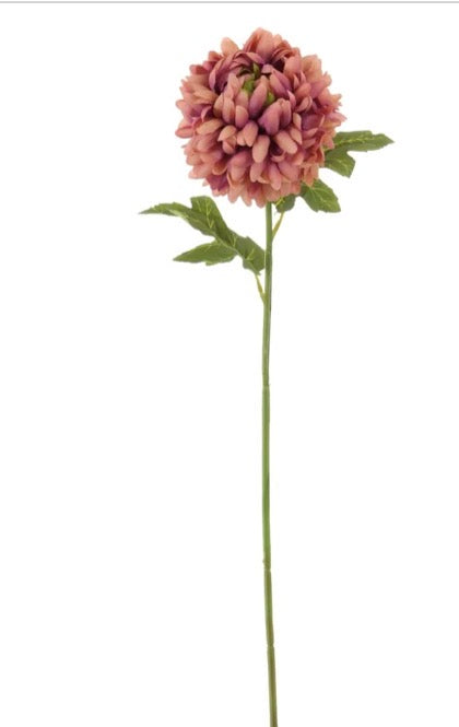 Single Pom Pom Flower Rouge