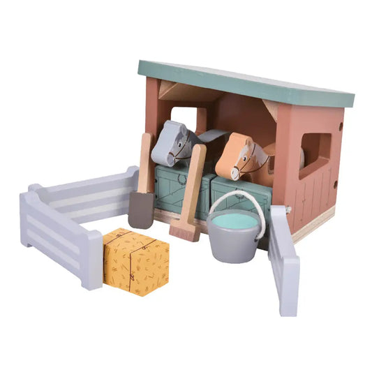 Wooden Horse Stable Set