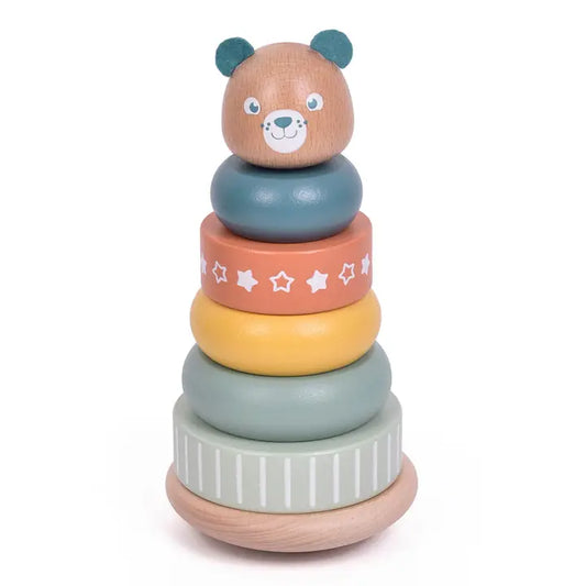 Wooden Bear Wobbly Stacker