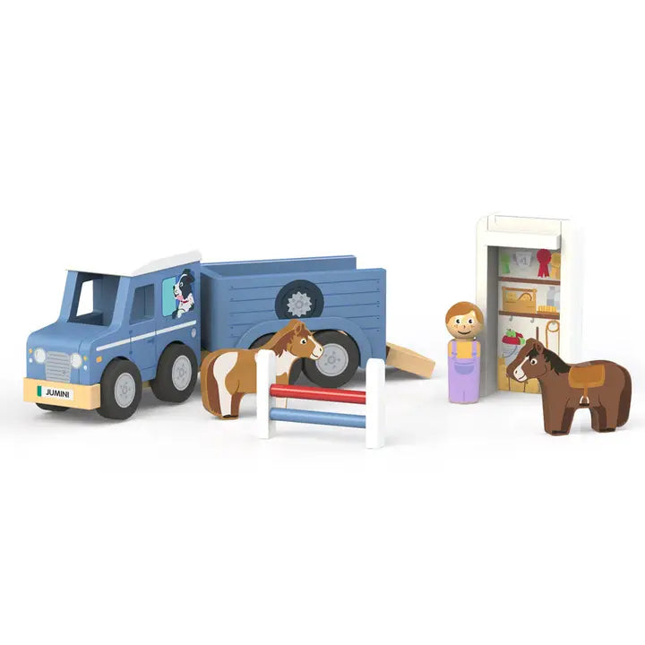 Wooden Jeep & Horse Trailer