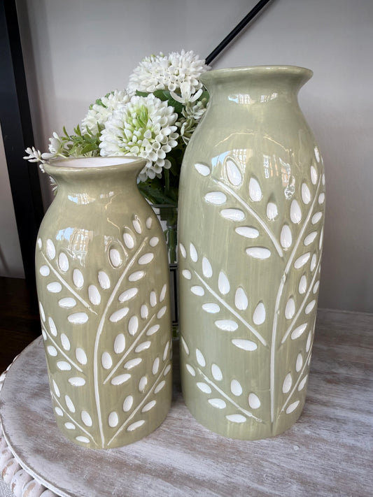 Green Bottle Vase