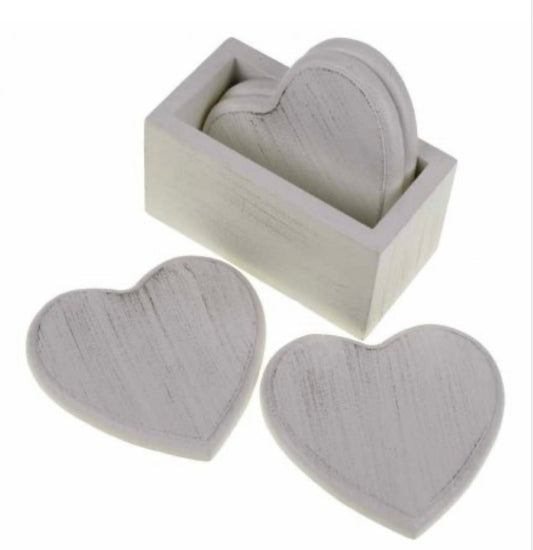 Heart Wooden Coasters