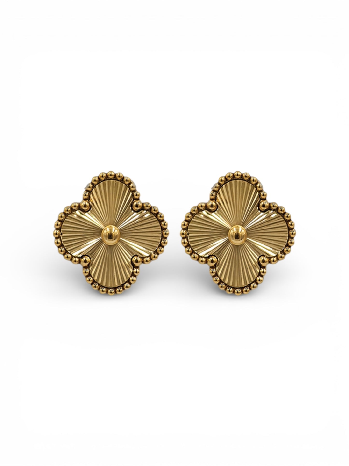 Gold Four Leaf Clover Earrings